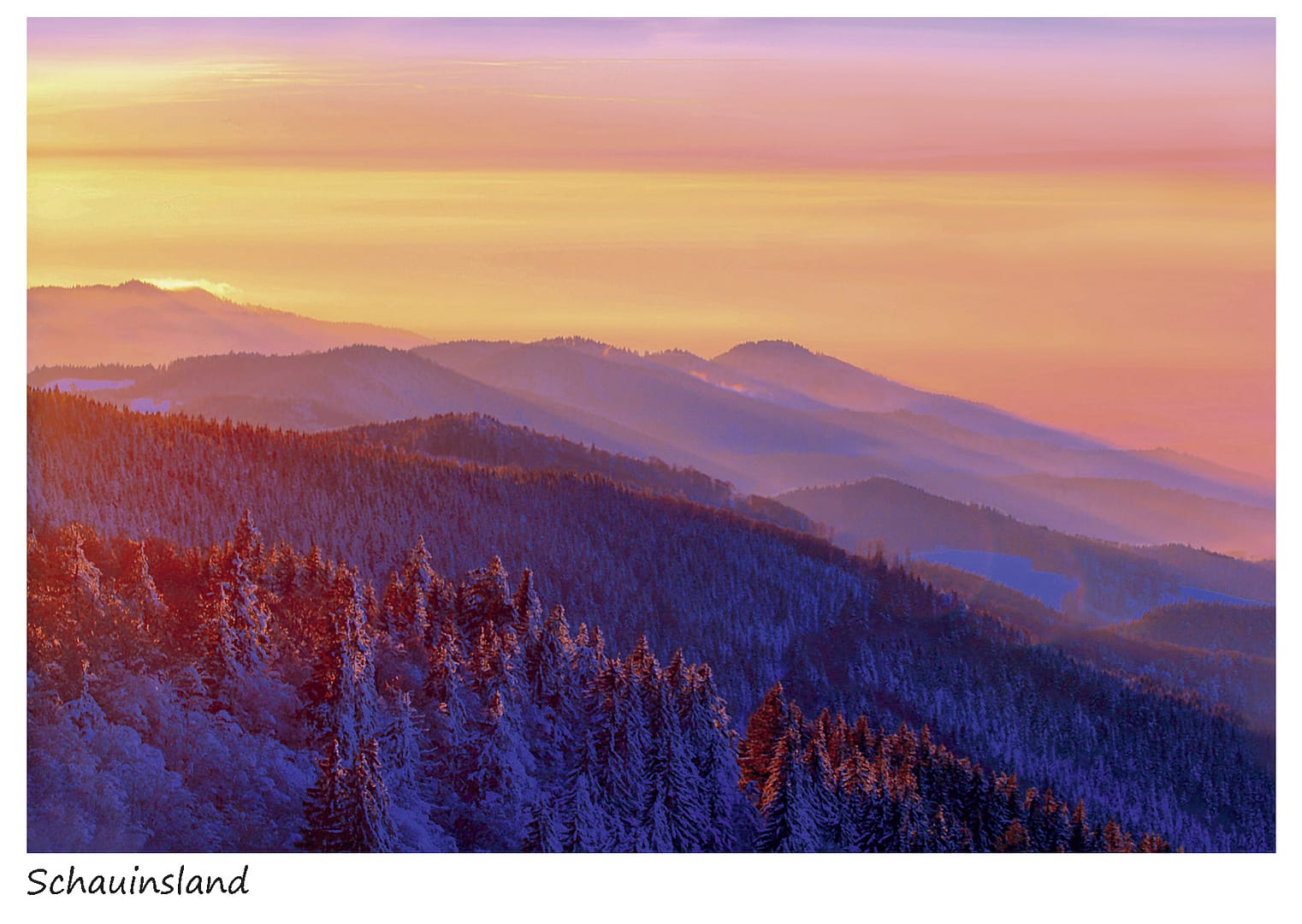 Sonnenuntergang im Winter