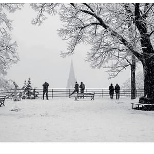 Kanonenplatz im Winter