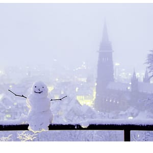 Schneemann auf dem Kanonenplatz